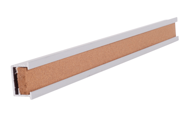 4-Foot Exhibit Rail - Cork Tack Strip for Whiteboards